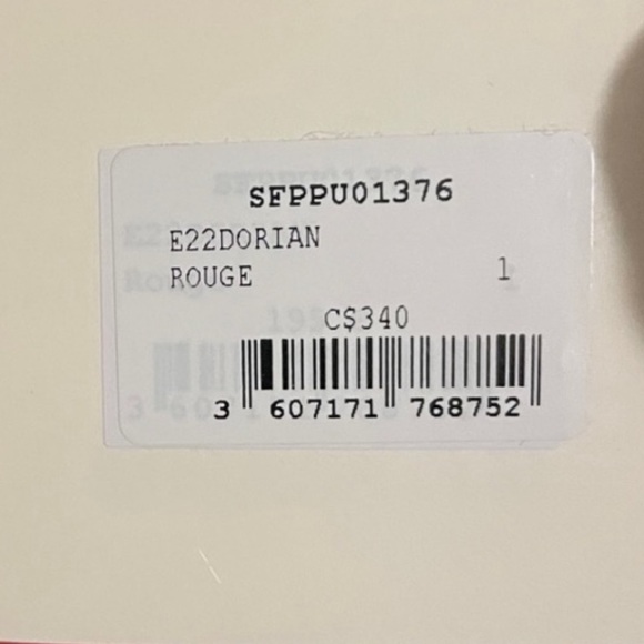 Sandro Paris Dorian Cropped Red Sweater Embroidered Monogram S Pocket Cable Knit - Picture 9 of 16